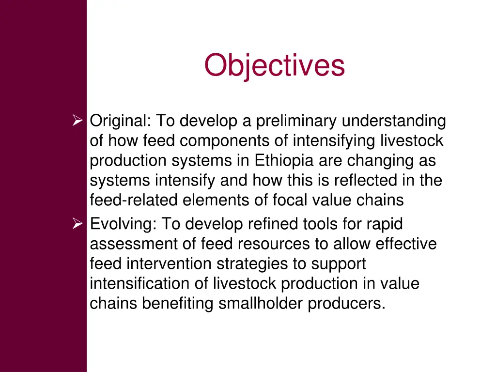 objectives