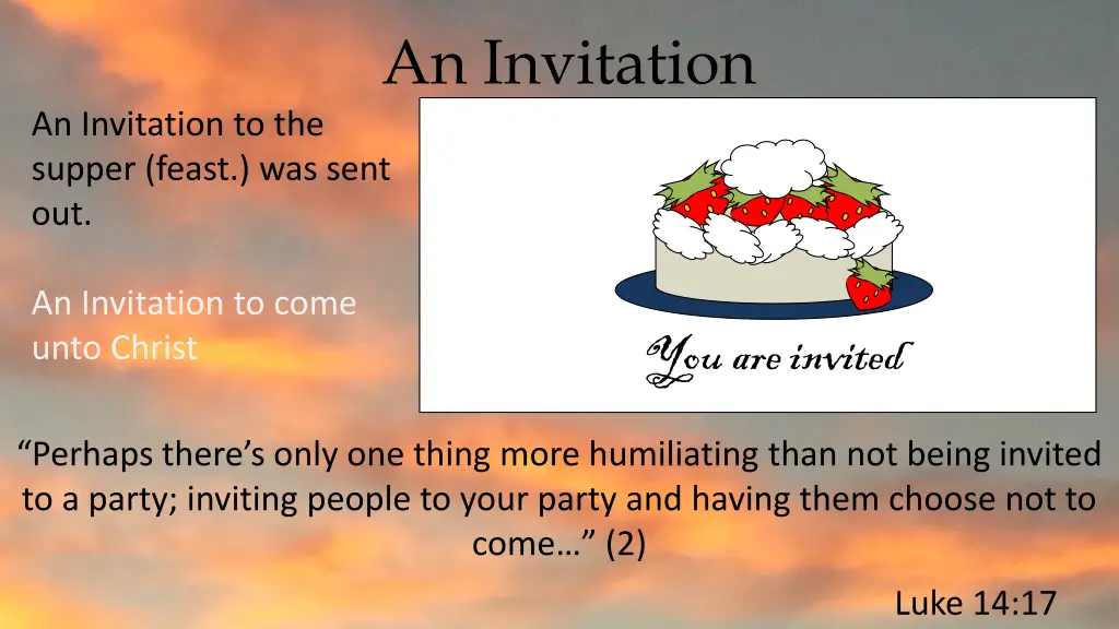 an invitation