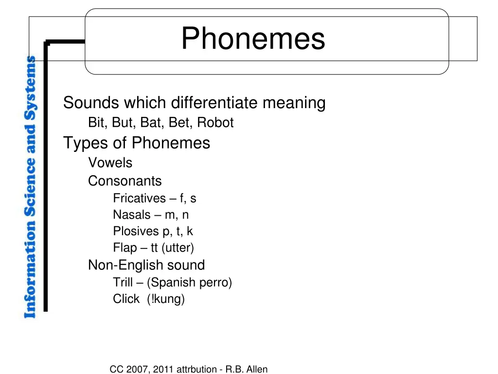 phonemes