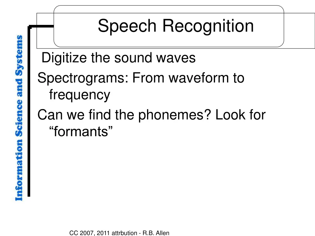 speech recognition