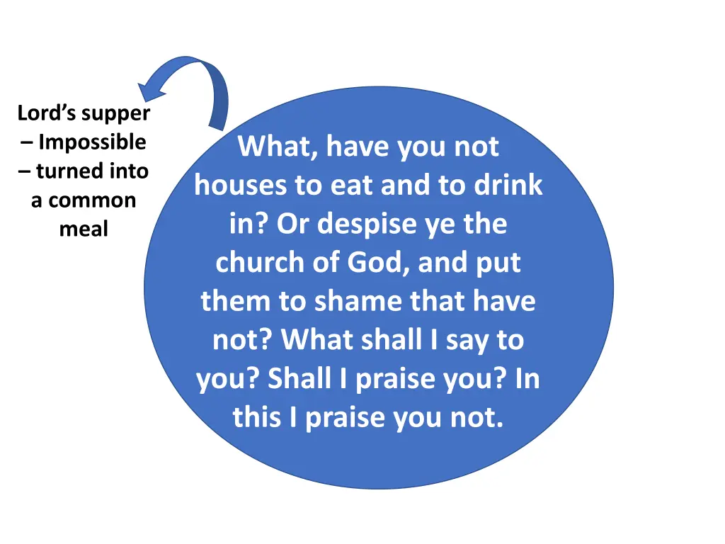 lord s supper impossible turned into a common meal