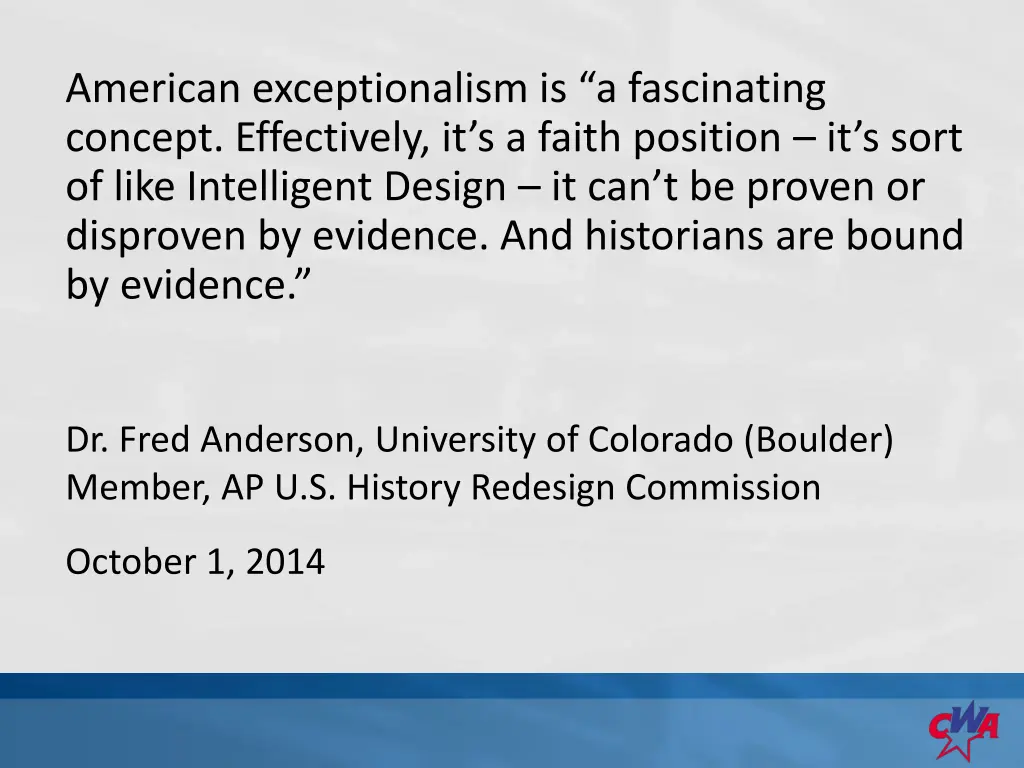 american exceptionalism is a fascinating concept