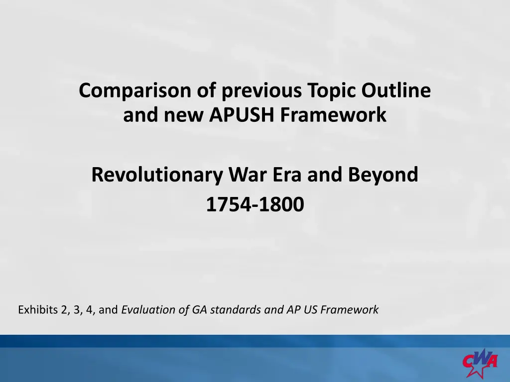 comparison of previous topic outline