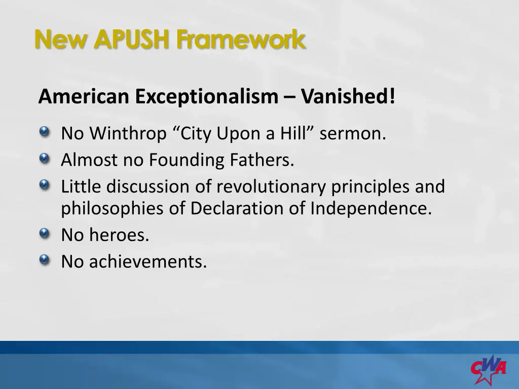new apush framework 3