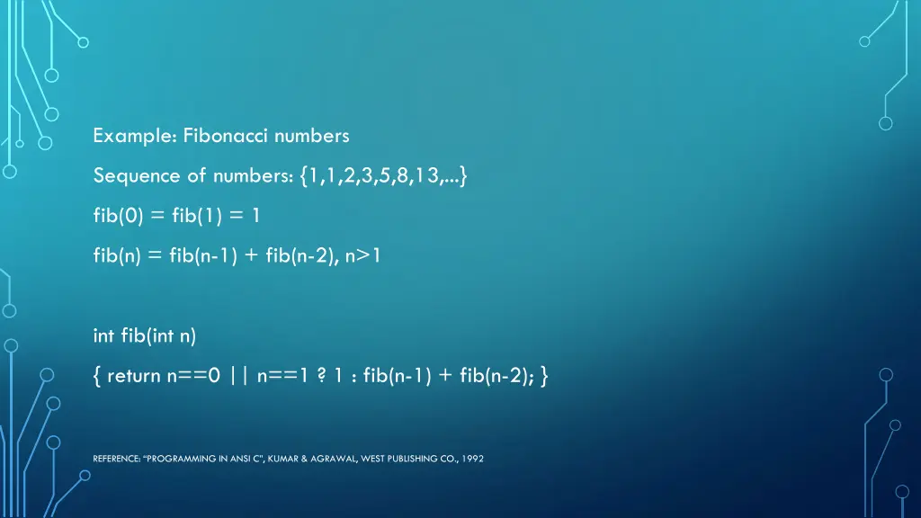 example fibonacci numbers