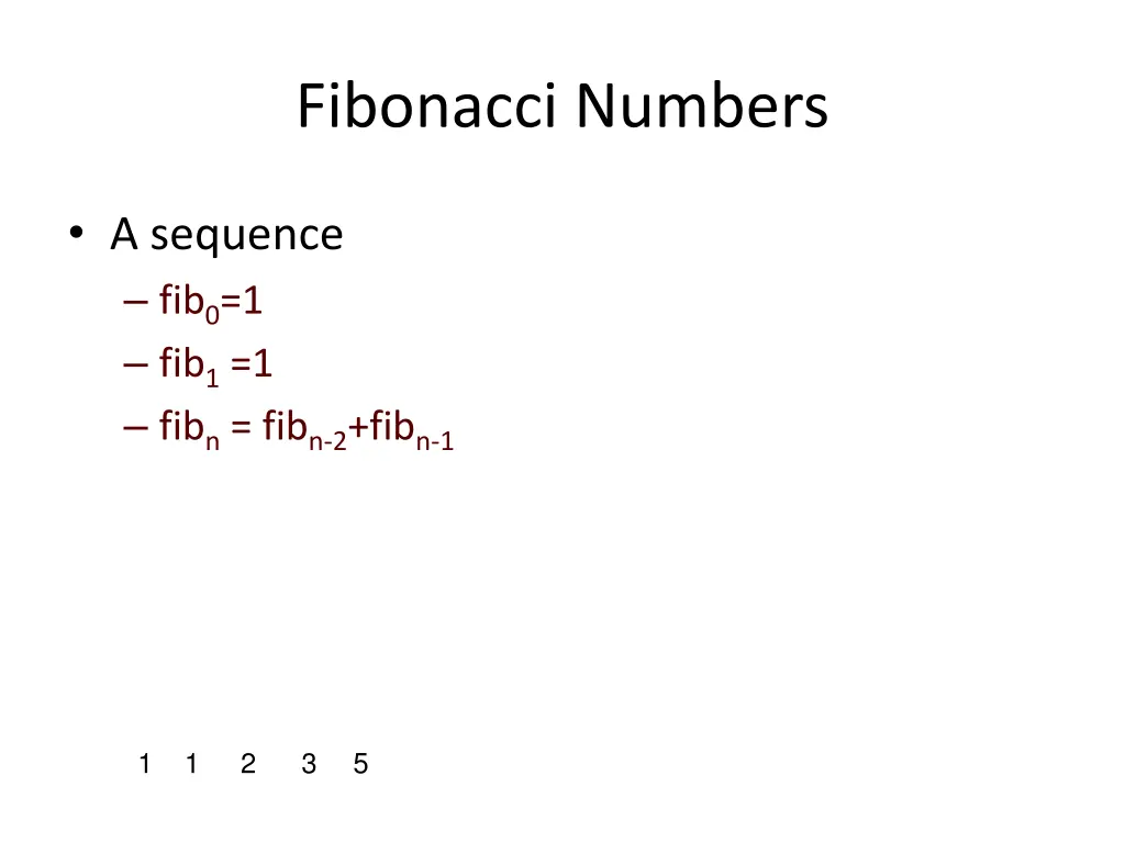 fibonacci numbers