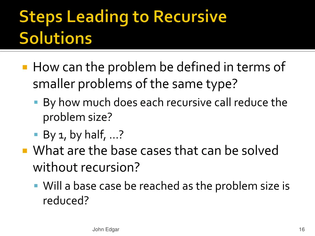 how can the problem be defined in terms
