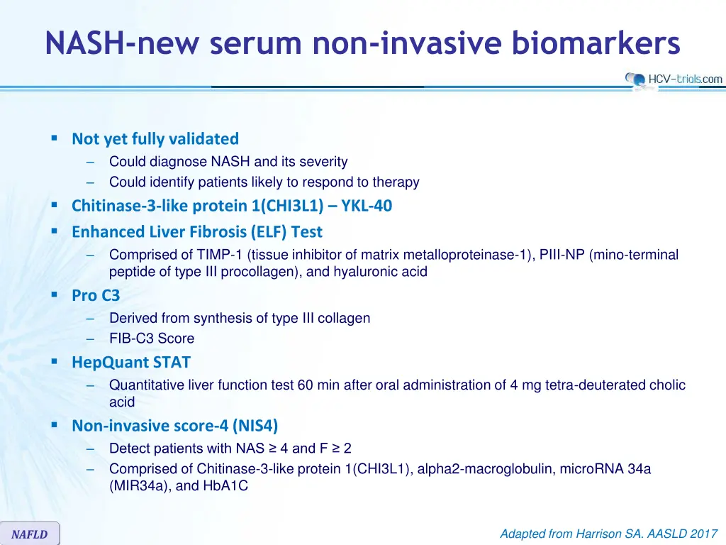 nash new serum non invasive biomarkers