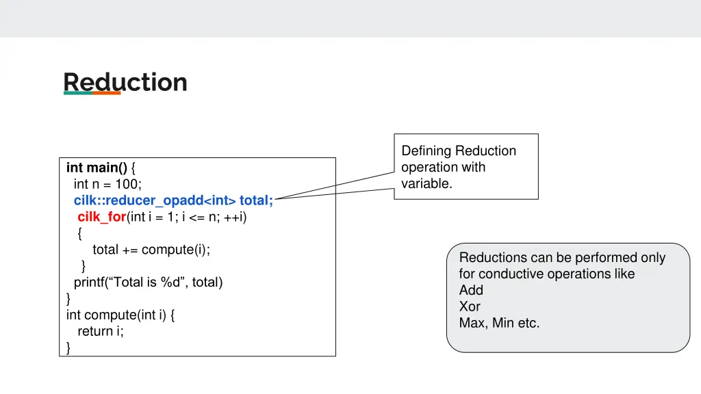 reduction