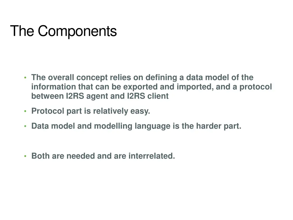 the components