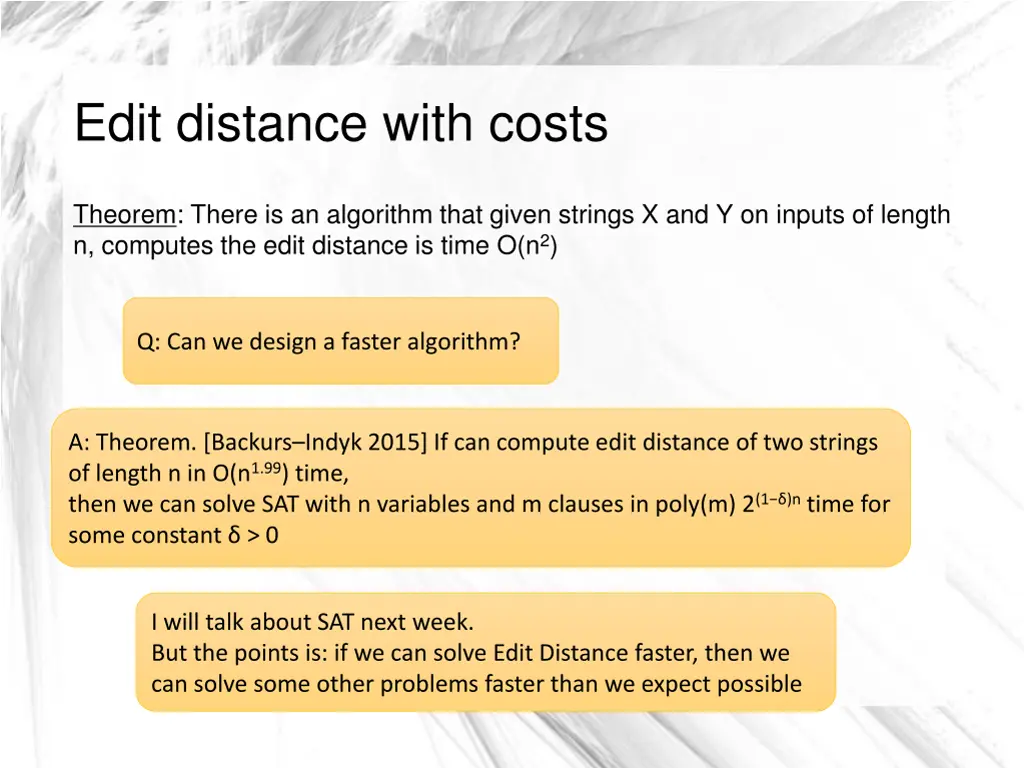 edit distance with costs 1