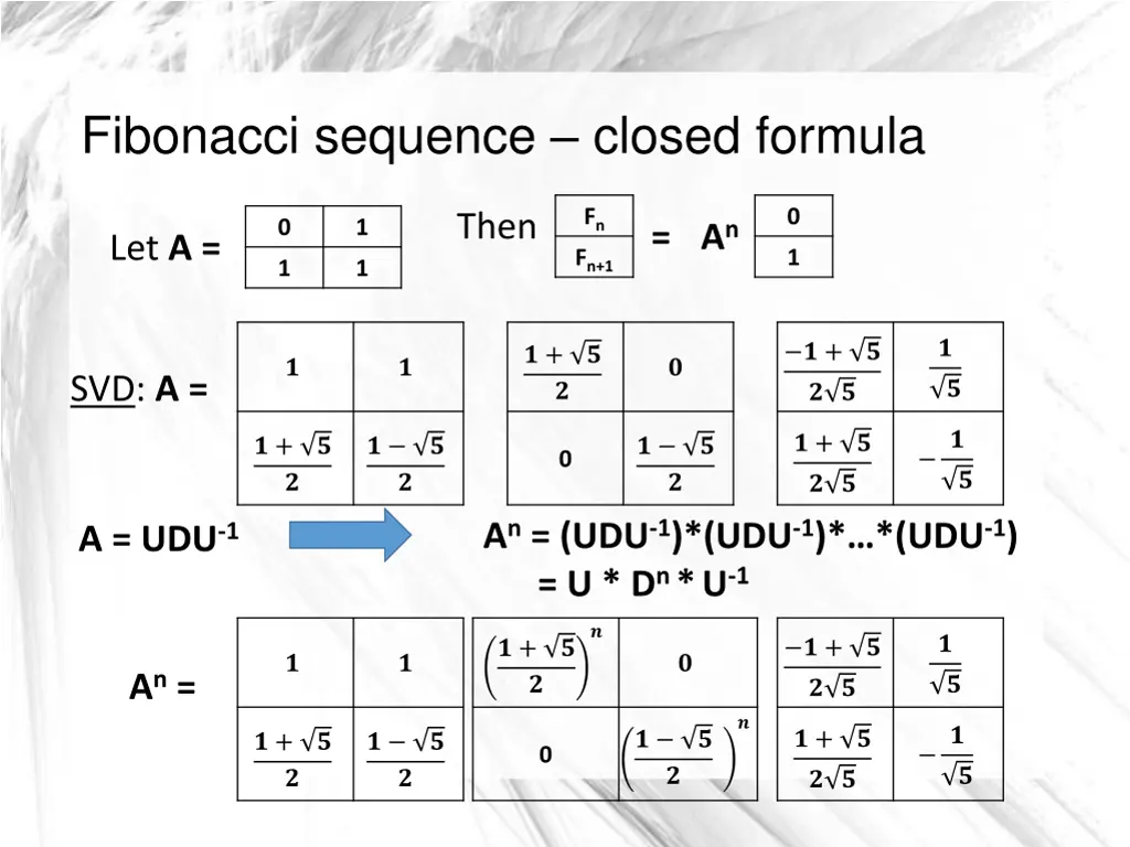 fibonacci sequence closed formula