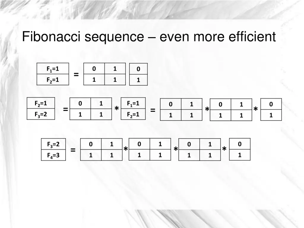 fibonacci sequence even more efficient 2