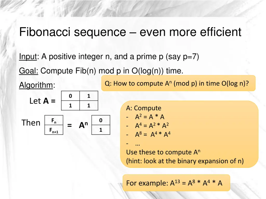 fibonacci sequence even more efficient 3