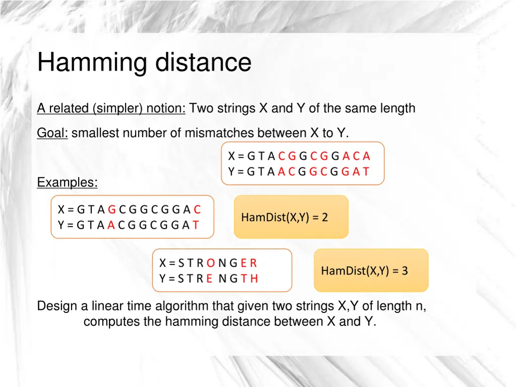 hamming distance