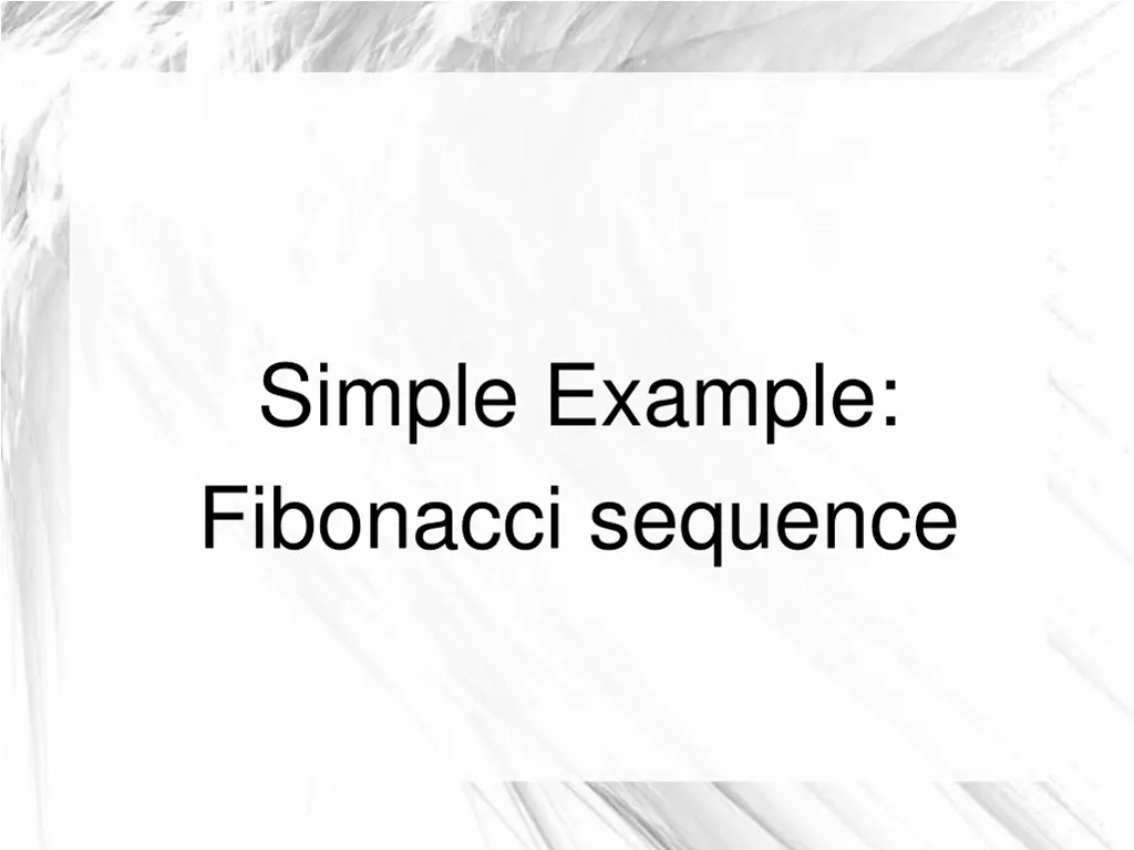 simple example fibonacci sequence
