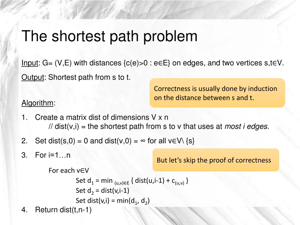 the shortest path problem 1