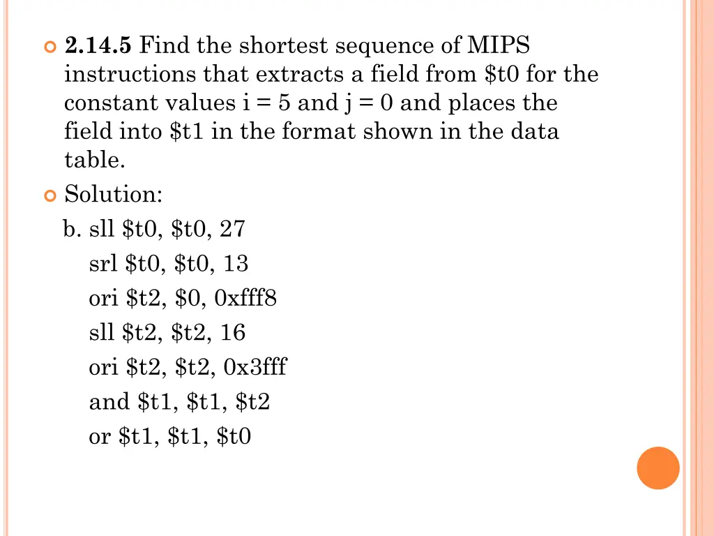 2 14 5 find the shortest sequence of mips 1