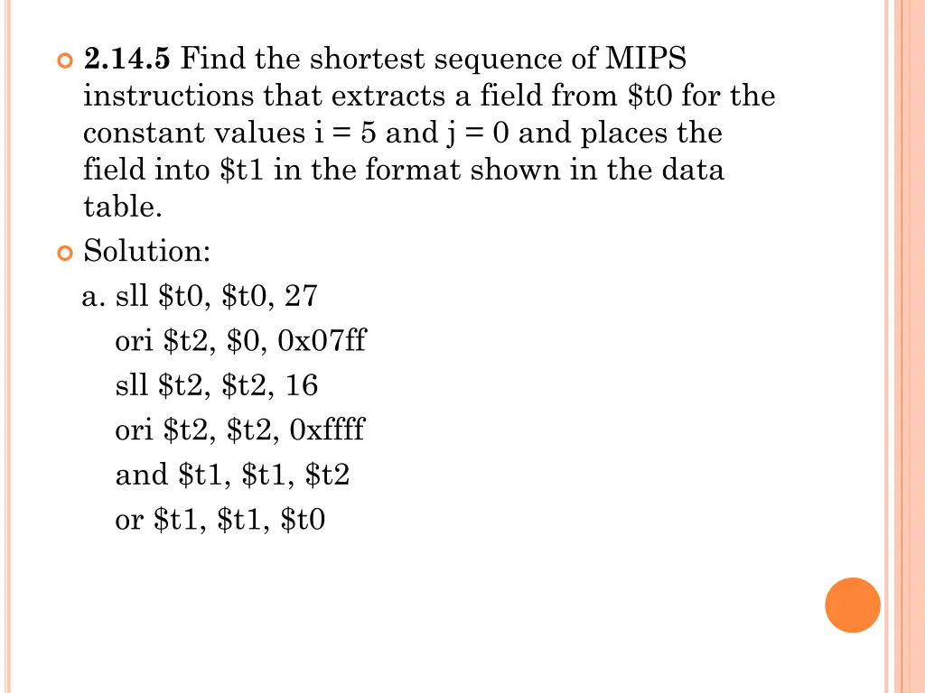 2 14 5 find the shortest sequence of mips