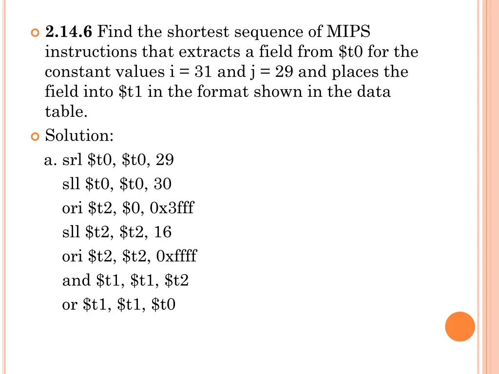 2 14 6 find the shortest sequence of mips