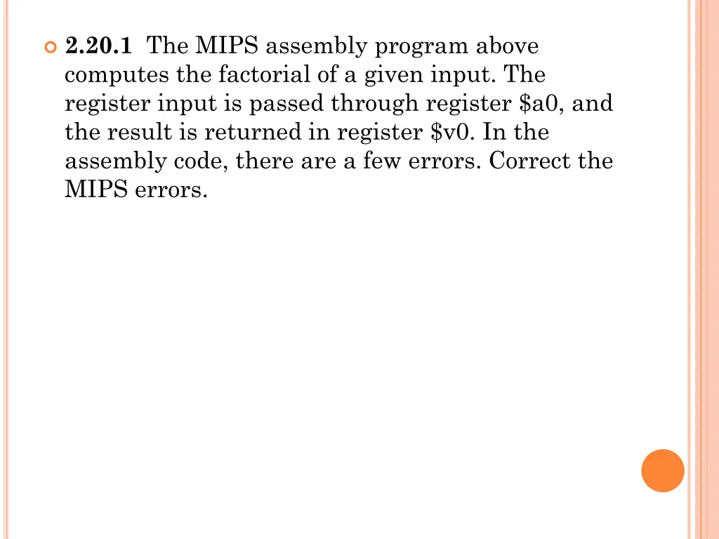 2 20 1 the mips assembly program above computes