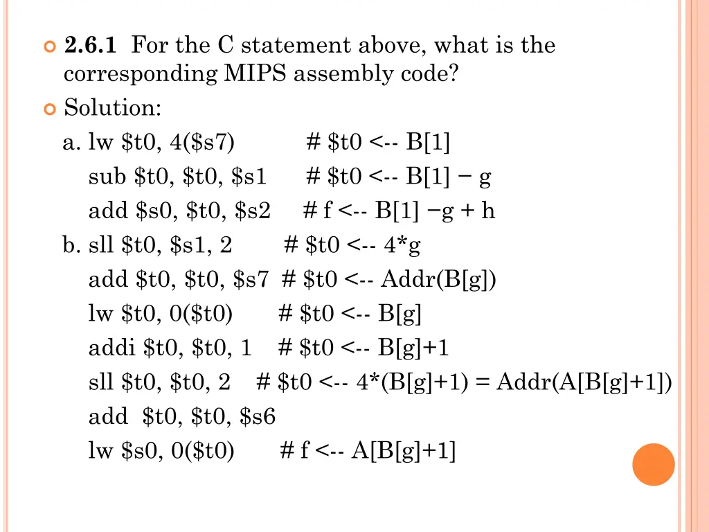 2 6 1 for the c statement above what