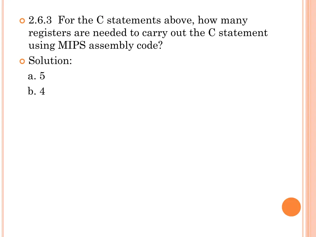 2 6 3 for the c statements above how many