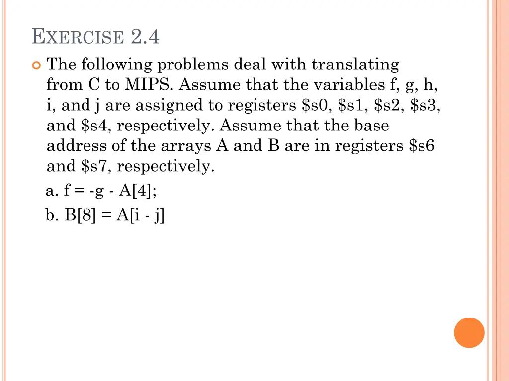 e xercise 2 4 the following problems deal with