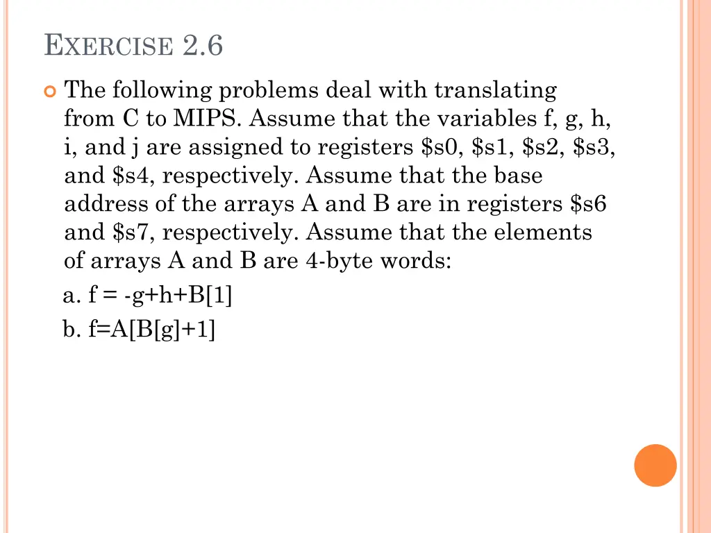 e xercise 2 6