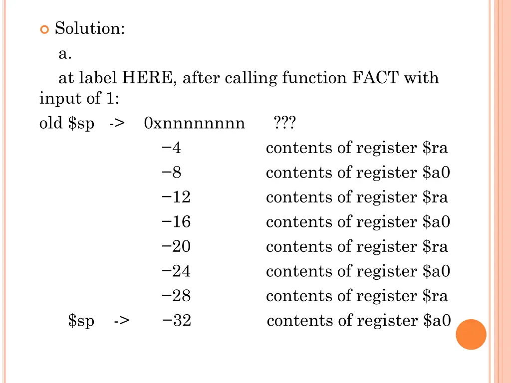 solution a at label here after calling function 2