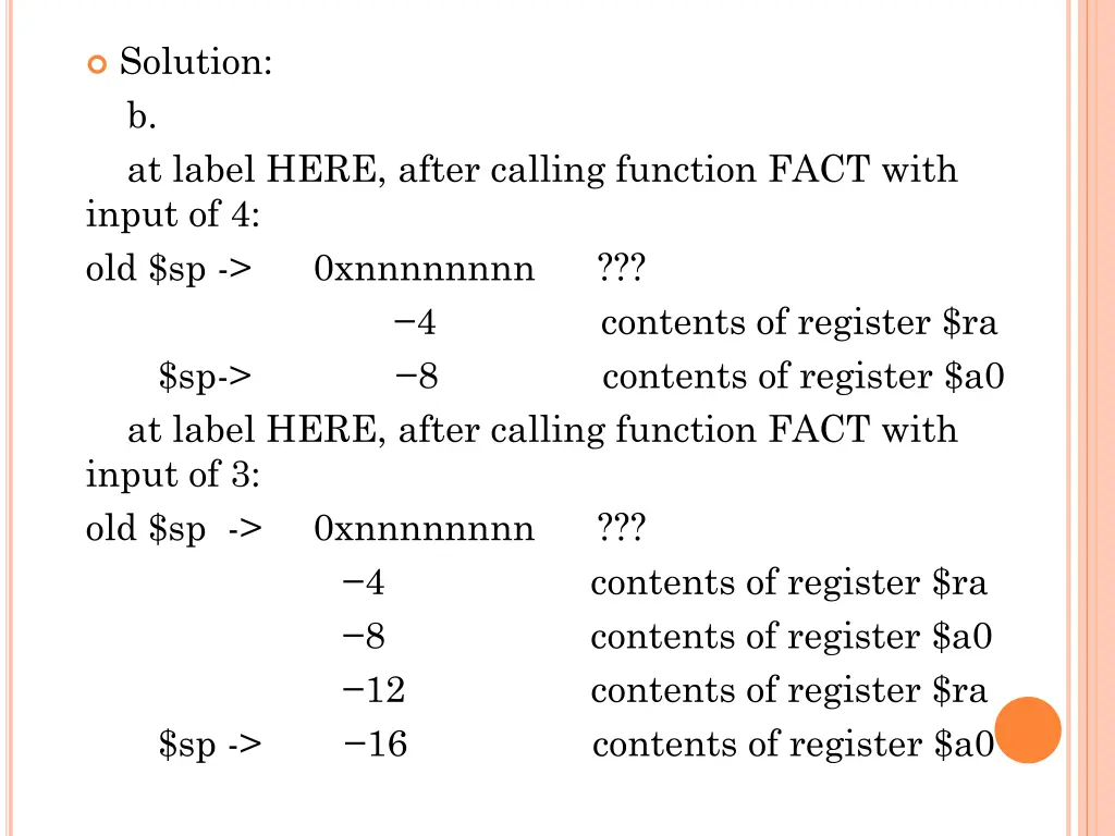 solution b at label here after calling function