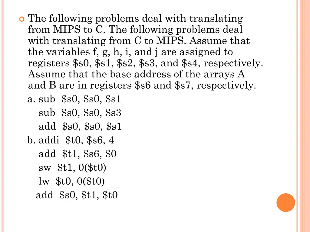 the following problems deal with translating from 1