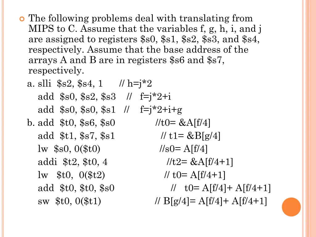the following problems deal with translating from