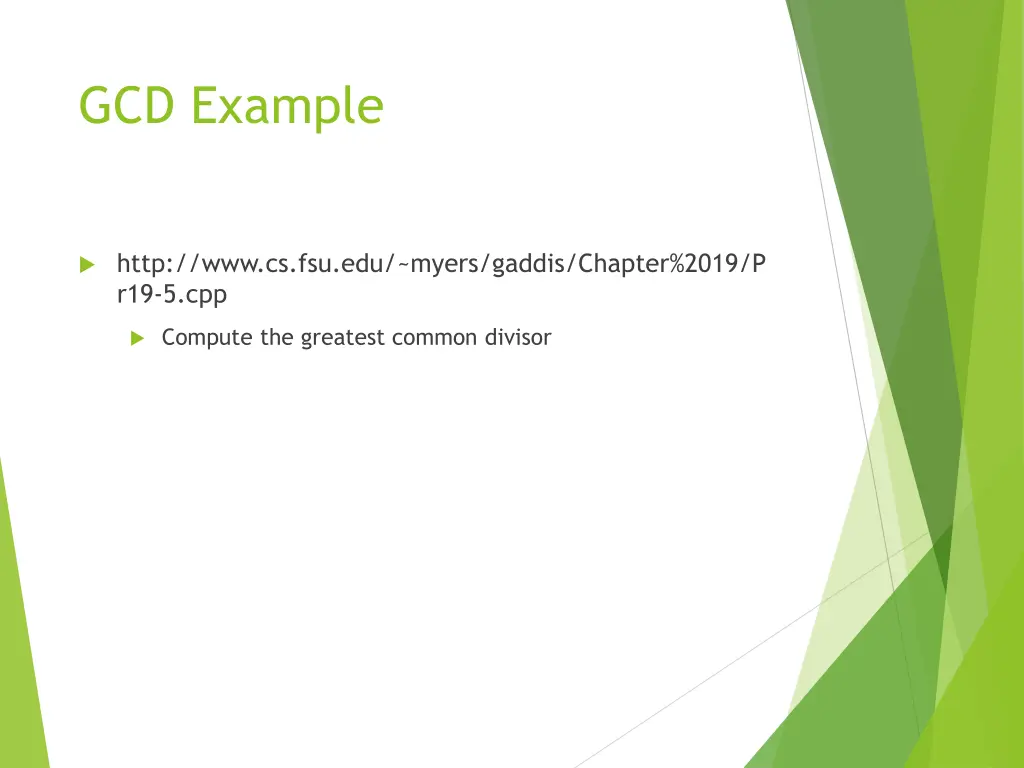 gcd example