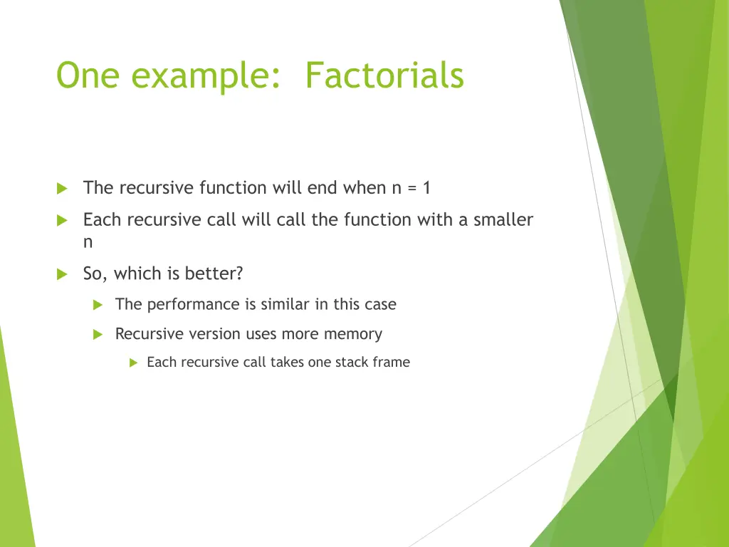 one example factorials 2