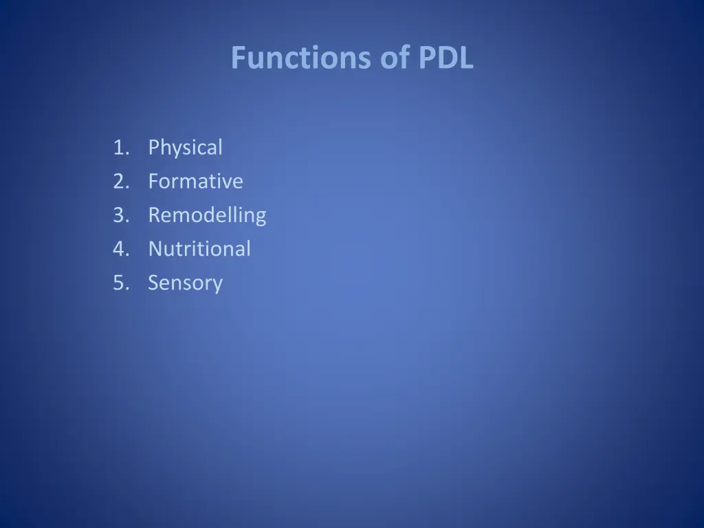 functions of pdl