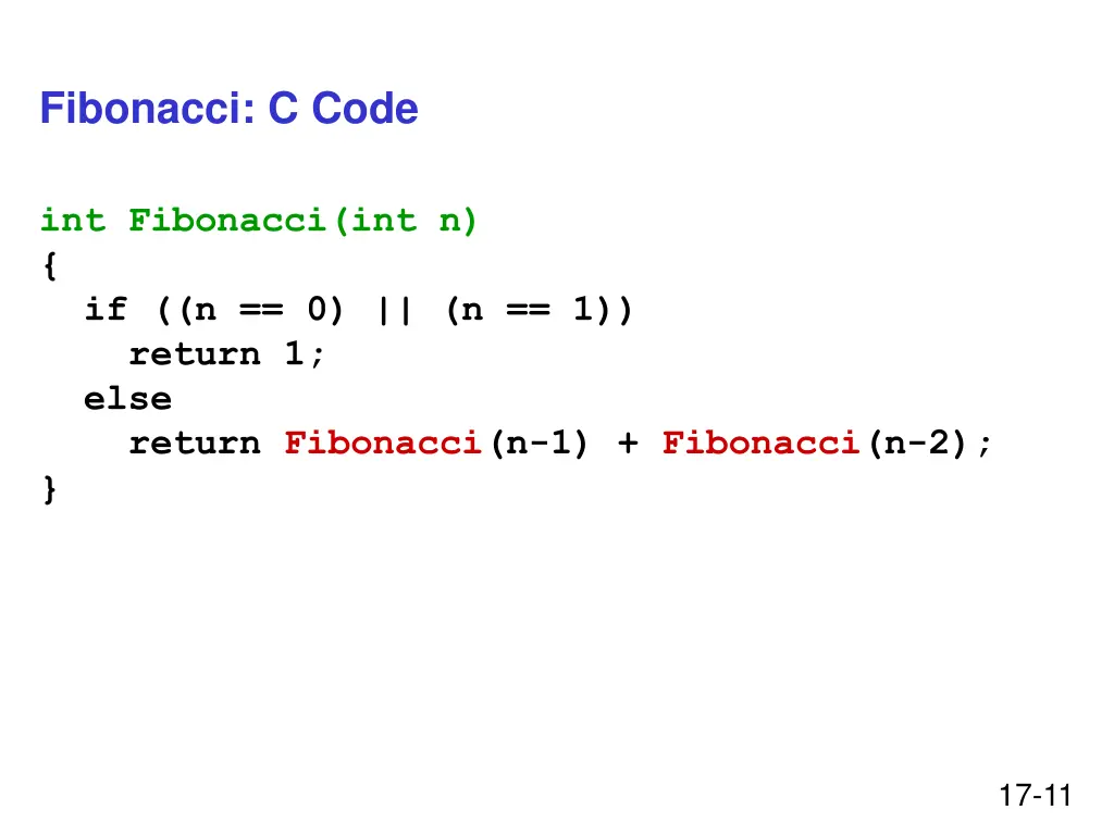 fibonacci c code