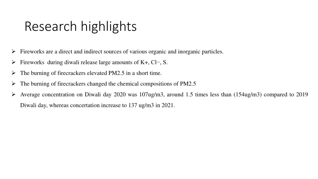 research highlights