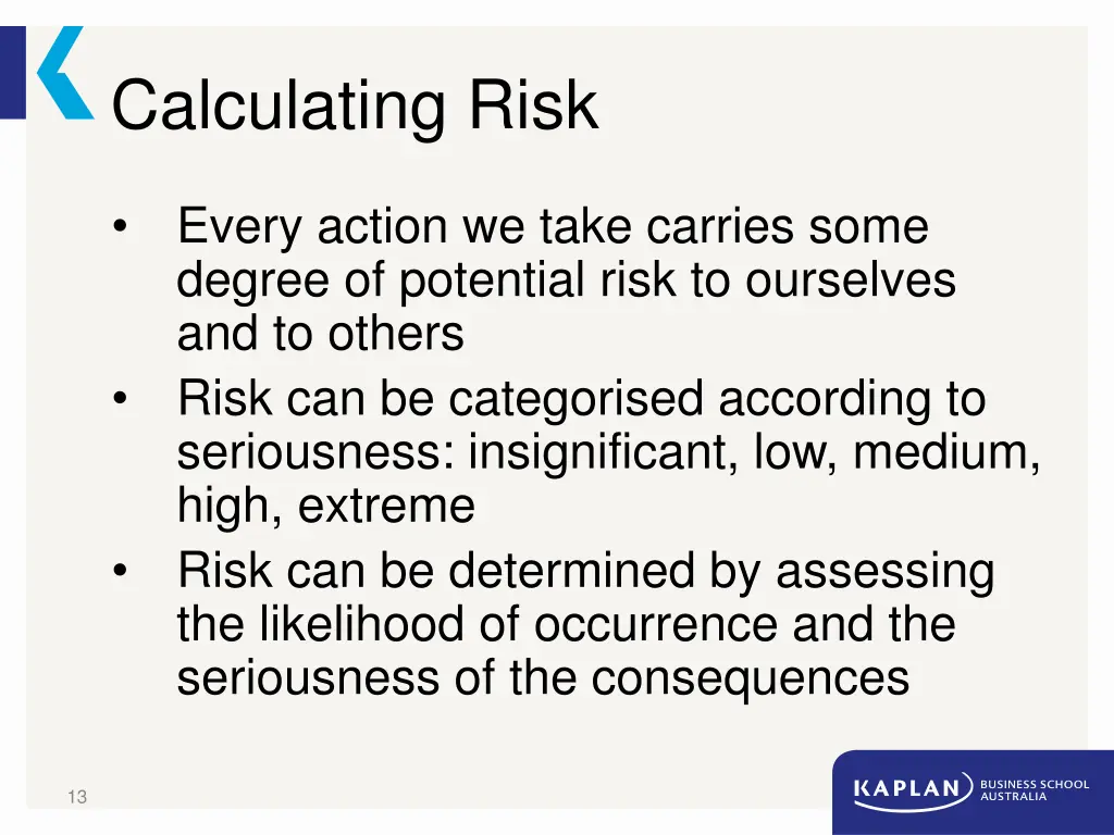 calculating risk
