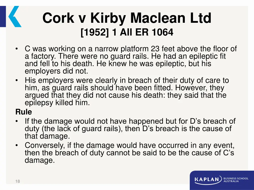 cork v kirby maclean ltd 1952 1 all er 1064