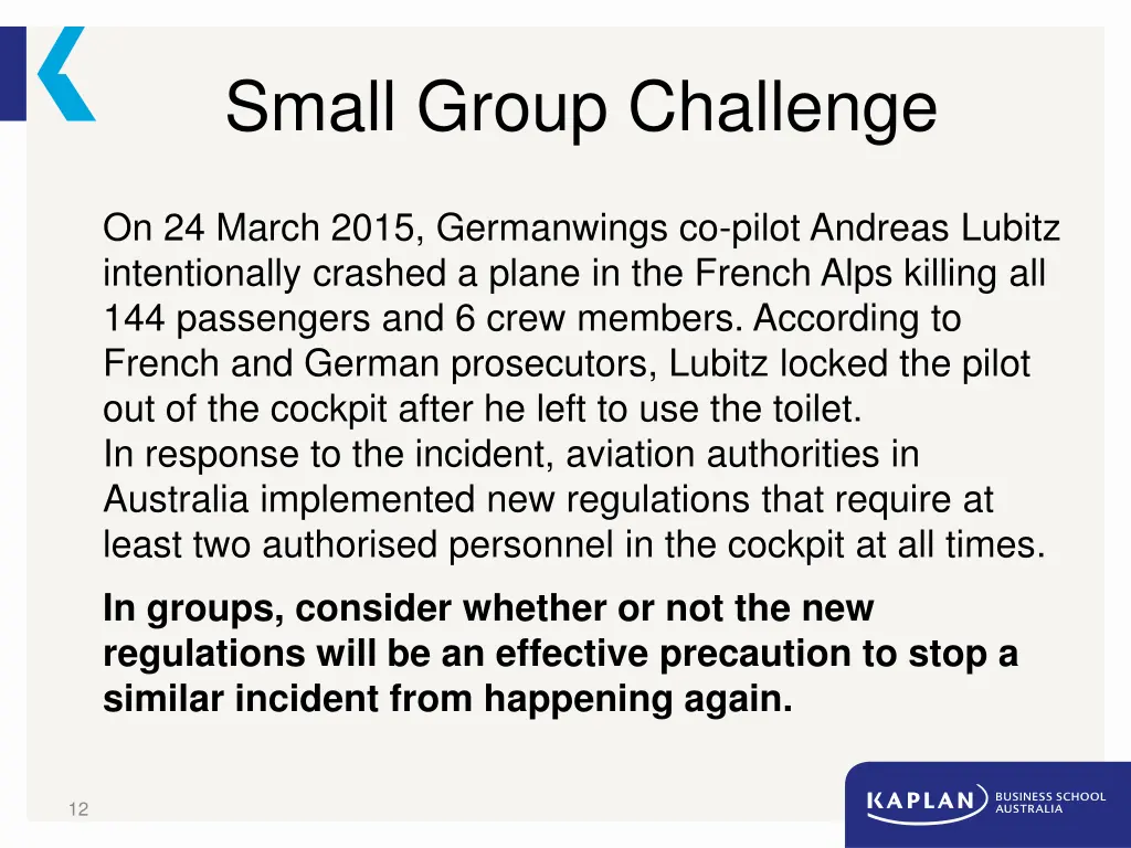 small group challenge 1