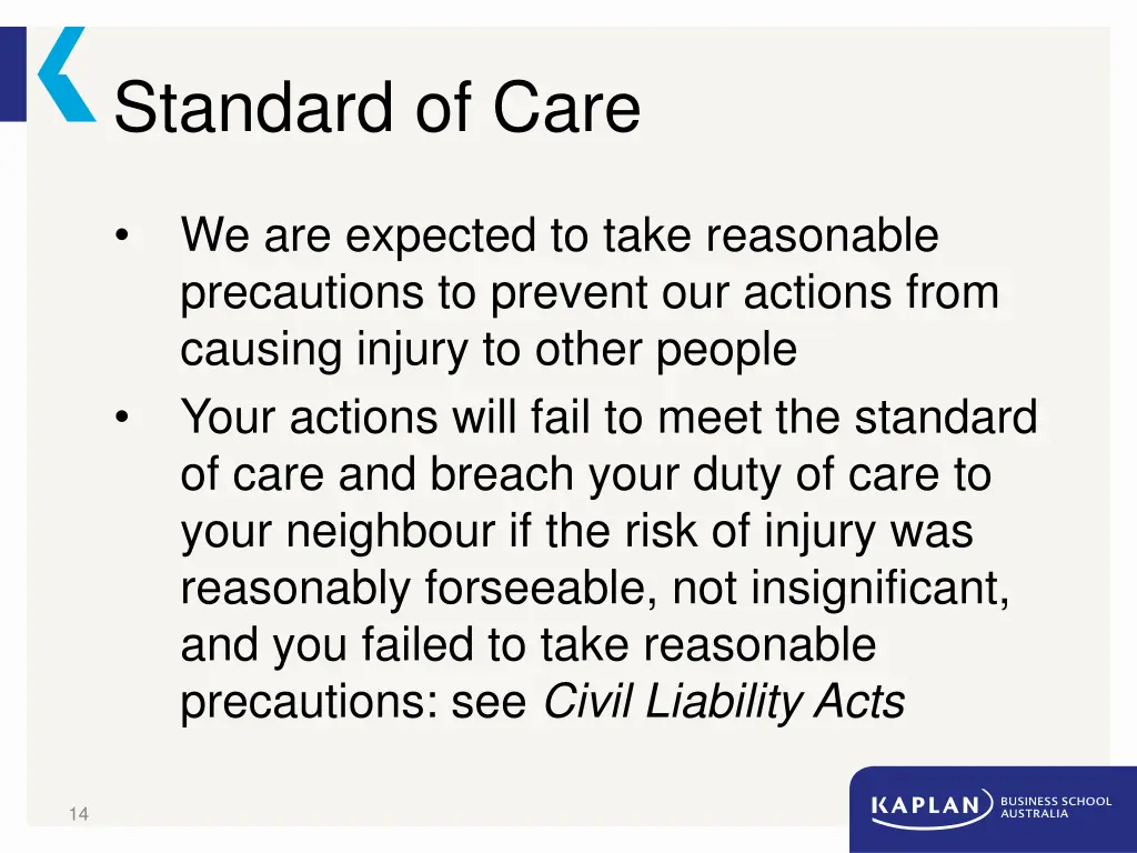 standard of care