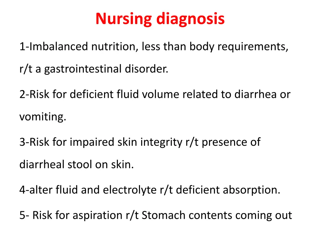 nursing diagnosis