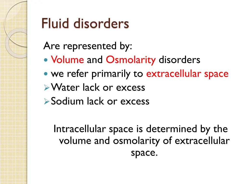 fluid disorders