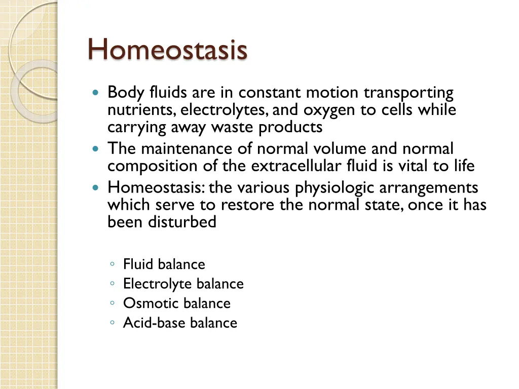 homeostasis