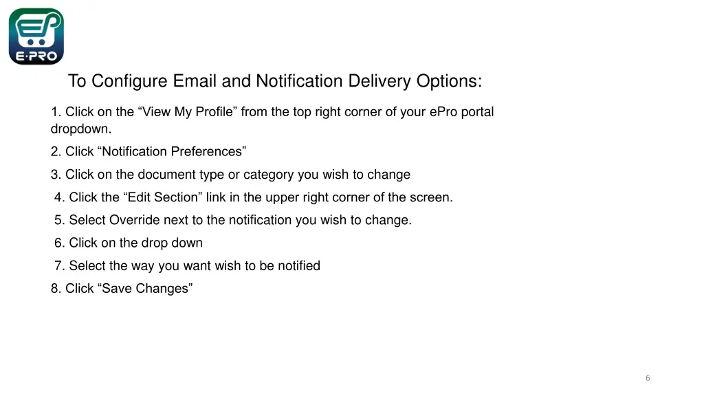 to configure email and notification delivery