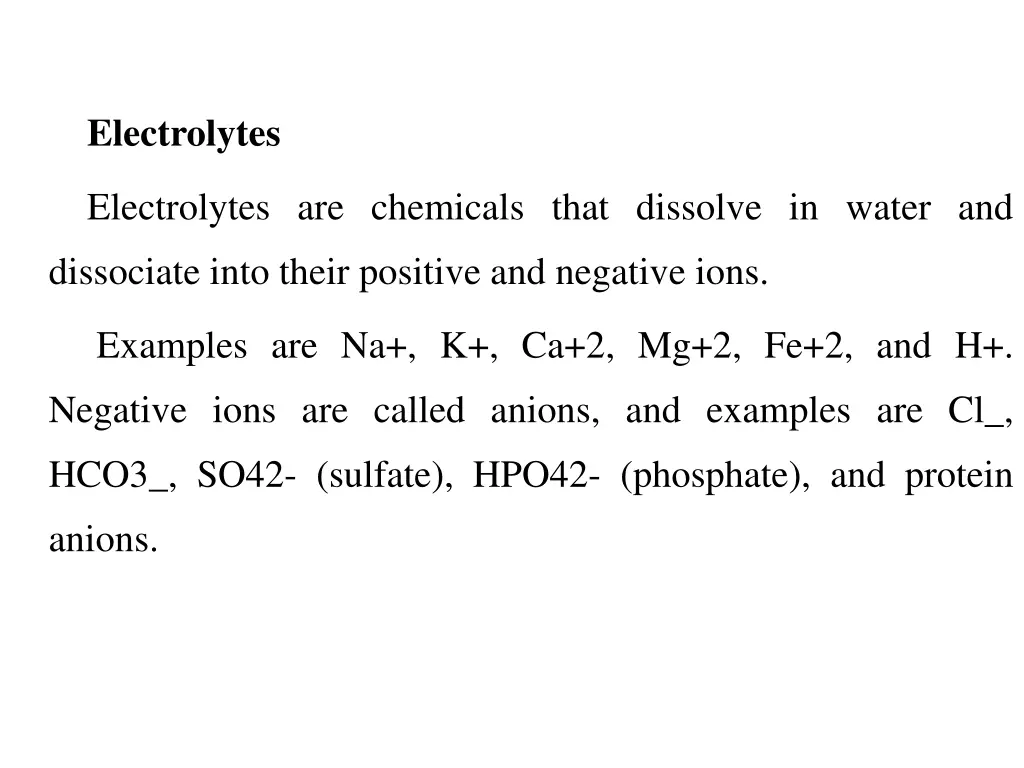 electrolytes