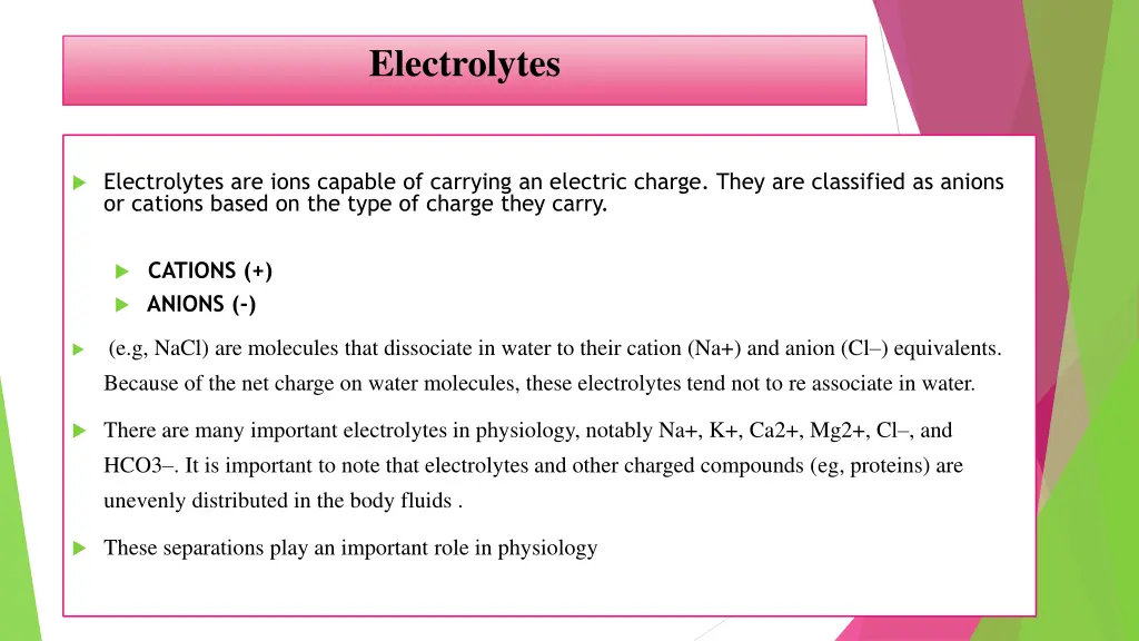 electrolytes