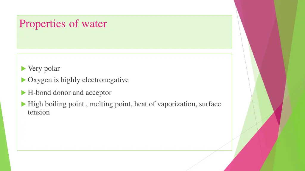 properties of water