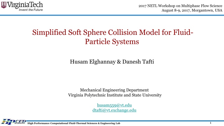 2017 netl workshop on multiphase flow science